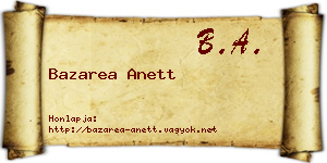 Bazarea Anett névjegykártya